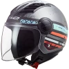 Cheapest 🔥 LS2 Airflow Ronnie Open Face Helmet Matt Silver/Blue 🎁