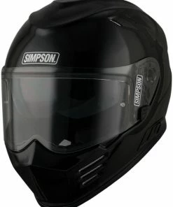 Outlet ❤️ Simpson Venom Motorcycle Helmet Solid Colours Gloss Black 😍