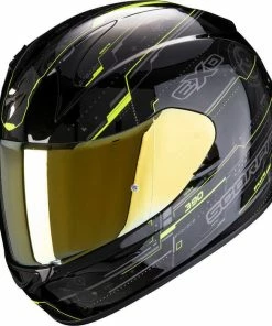 Best Sale 🌟 Scorpion Exo 390 Beat Full Face Helmet Black/Yellow 🎉