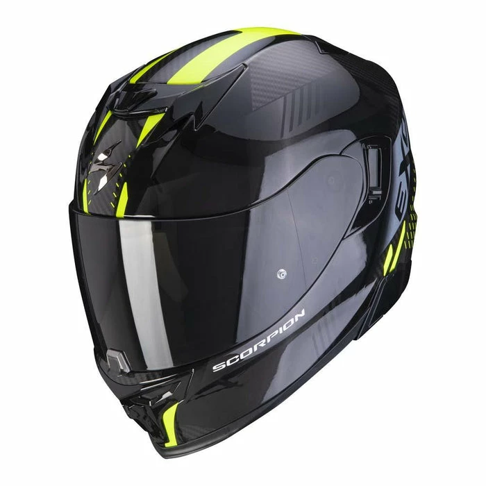 New โค๏ธ Scorpion Exo 520 Air Full Face Helmet Laten Black/Yellow ๐