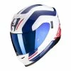 Coupon 🔔 Scorpion Exo 520 Air Full Face Helmet LeMans White/Blue Red 🌟