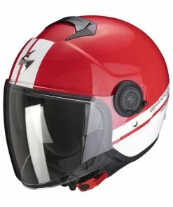 Deals โจ Scorpion Exo City Strada Open Face Helmet Red/White ๐ฏ