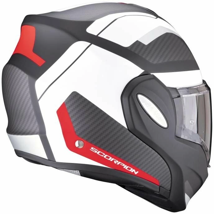 Best Sale 😍 Scorpion Exo-Tech Trap Flip Up Helmet Black/Red/White 🎉 - Image 3
