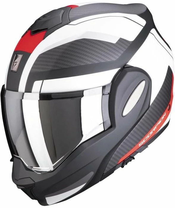 Best Sale 😍 Scorpion Exo-Tech Trap Flip Up Helmet Black/Red/White 🎉