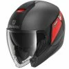 Hot Sale 👏 Shark City Cruiser Karonn Open Face Helmet Matt Black/Red/Silver 🎁