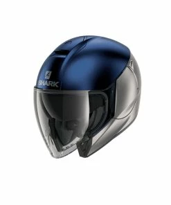 Wholesale 👍 Shark CityCruiser Dual Open Face Commuting Helmet Matt Silver/Blue 👏