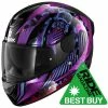 Best Sale 👍 Shark D-Skwal 2 Atraxx Full Face Helmet Black/Violet ⌛