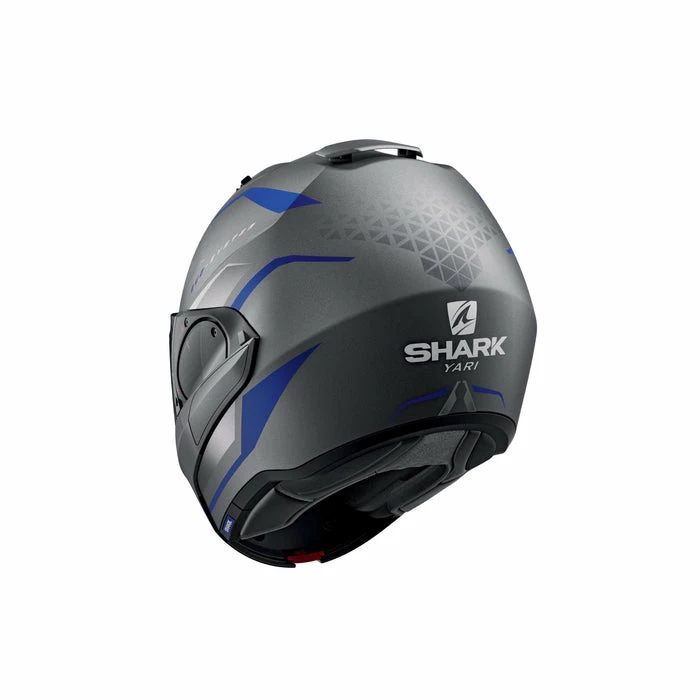 Cheap 🔥 Shark Evo ES Yari Flip Up Helmet Matt Anthracite/Blue/Silver ❤️ - Image 2