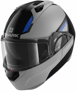 Cheap 🧨 Shark Evo GT Sean Flip Up Helmet Black/Silver/Blue 😀