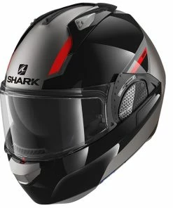Best deal 😀 Shark Evo GT Sean Flip Up Helmet Matt Anthracite/Black/Red 🛒