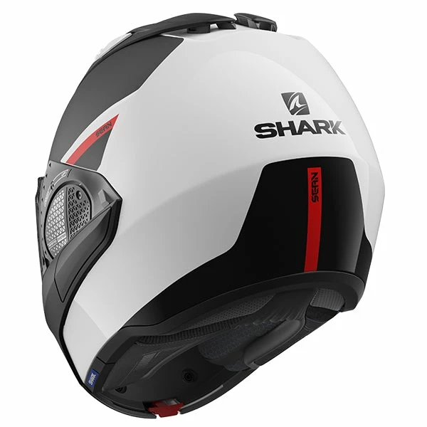 Cheap โ๏ธ Shark Evo GT Sean Flip Up Helmet White/Black/Red ๐ 2 Cheap โ๏ธ Shark Evo GT Sean Flip Up Helmet White/Black/Red ๐ - Image 2