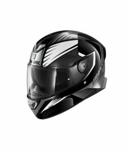 Promo 🤩 Shark Skwal 2 Hallder Full Face Helmet With LED Safety Lights Black/White/Anthracite 👍