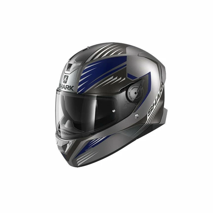 Deals ๐ฅ Shark Skwal 2 Hallder Full Face Helmet With LED Safety Lights Matt Anthracite/Blue ๐