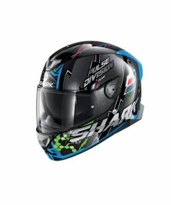 Brand new ๐ Shark Skwal 2.2 Noxxys Full Face Helmet With LED Lights Black/Blue/Green ๐งจ