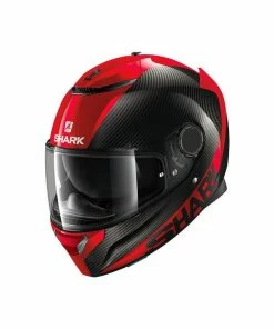 Deals 🎁 Shark Spartan Carbon Fibre Skin Full Face Helmet Carbon/Black/Red ✔️