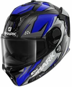 Promo 💯 Shark Spartan GT Carbon Urikan Full Face Helmet Blue/White 🎉