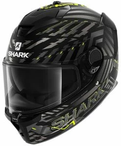 Brand new โค๏ธ Shark Spartan GT E-Brake Full Face Helmet Black/Anthracite/Fluo ๐