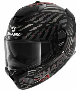 Best deal 🎁 Shark Spartan GT E-Brake Full Face Helmet Black/Red/Anthracite 👏
