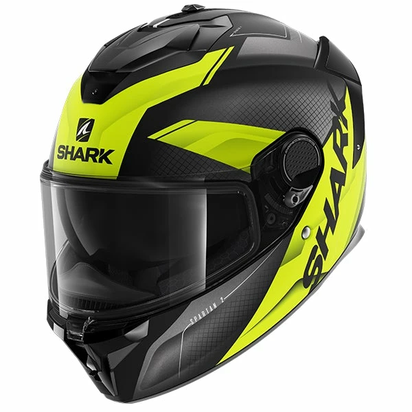 Budget ๐ Shark Spartan GT Elgen Full Face Helmet Black/Anthracite/Yellow ๐