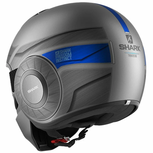 Brand new ⌛ Shark Street-Drak Tribute RM Open Face Helmet Matt Silver/Blue 😀 - Image 2