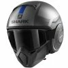 Brand new ⌛ Shark Street-Drak Tribute RM Open Face Helmet Matt Silver/Blue 😀