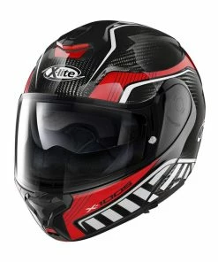 Promo 🛒 X-Lite X-1005 Ultra Carbon Cheyenne Flip Up Helmet Carbon/Red ⭐