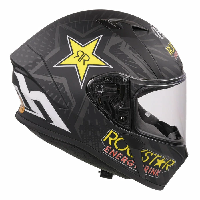 Best deal ✨ Airoh Valor Rockstar Full Face Helmet Black / White / Yellow 🔥 - Image 4