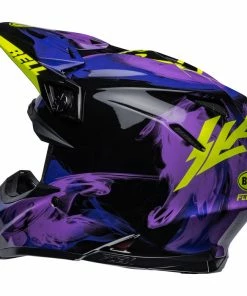 Deals 🔥 Bell MX 2022 Moto-9S Flex Slayco Full Face Helmet Black/Purple 🌟 -Shark shop bell moto 9s flex dirt helmet slayco gloss black purple back left 05950.1628002325 700x700