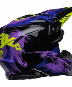 Deals 🔥 Bell MX 2022 Moto-9S Flex Slayco Full Face Helmet Black/Purple 🌟 -Shark shop bell moto 9s flex dirt helmet slayco gloss black purple back right 17794.1628002325 700x700
