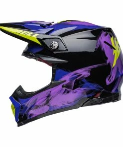 Deals 🔥 Bell MX 2022 Moto-9S Flex Slayco Full Face Helmet Black/Purple 🌟 -Shark shop bell moto 9s flex dirt helmet slayco gloss black purple left 75269.1628002324 700x700