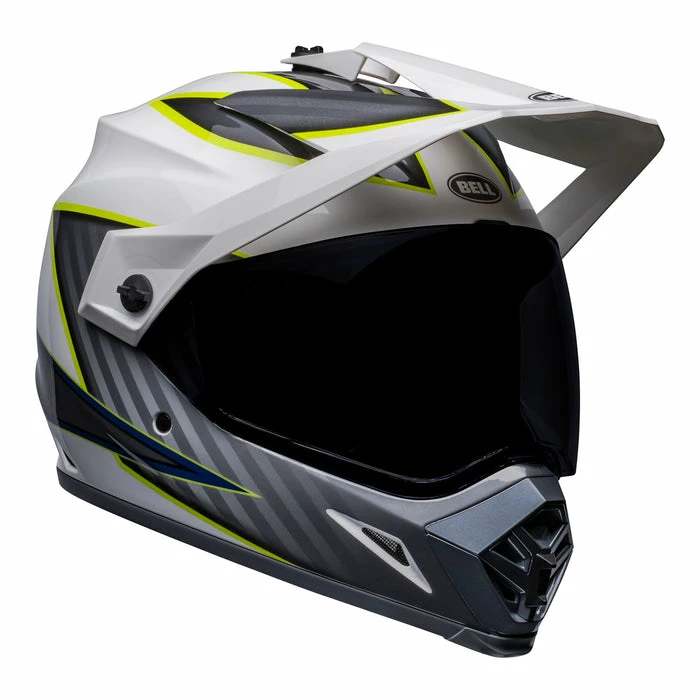 Discount 🤩 Bell MX 2022 MX-9 Adventure Mips Dalton Full Face Helmet White/Yellow 🥰