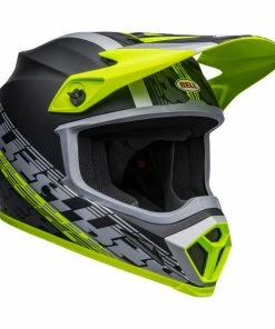 Outlet 🛒 Bell MX 2022 MX-9 Mips Offset Full Face Helmet Black/Yellow 👏