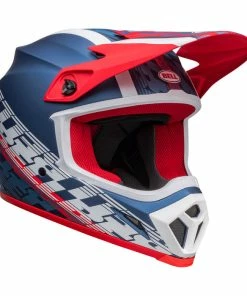 Hot Sale 🥰 Bell MX 2022 MX-9 Mips Offset Full Face Helmet Blue/White 👍