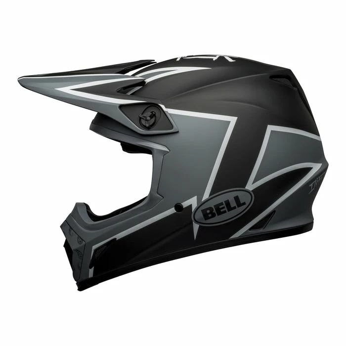 Best Pirce ⌛ Bell MX 2022 MX-9 Mips Twitch Replica Full Face Helmet Black/Grey/White 🌟 - Image 4