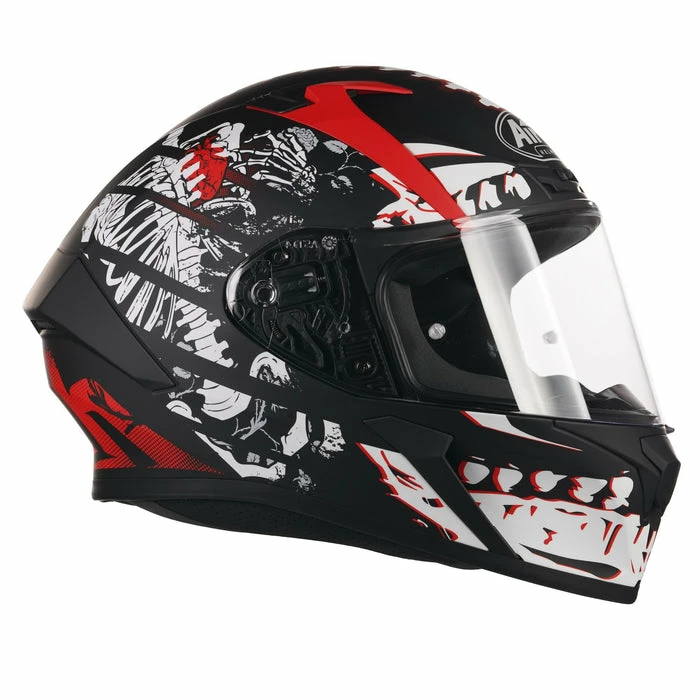 Budget ๐ Airoh Valor Ribs Full Face Helmet Black / White / Red ๐ - Image 3