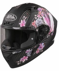 Outlet ⭐ Airoh Valor Mad Full Face Helmet Black / Pink ✨