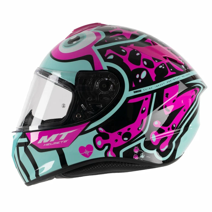 New ๐ฅฐ MT Targo Frog B28 Full Face Helmet Gloss Pink ๐ - Image 4
