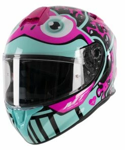 New 🥰 MT Targo Frog B28 Full Face Helmet Gloss Pink 🎉