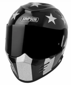 New 💯 Simpson Venom Sting Rae Full Face Helmet Black/Silver ❤️